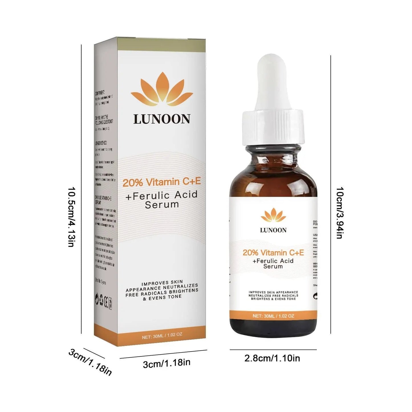 30mL Vitamin C & E Facial Skin Brightening Serum - Bare Radiance Skin and Beauty