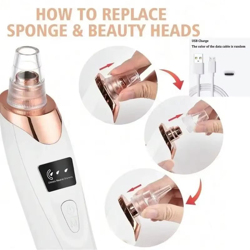 Electric Pore Cleaner & Blackhead Remover – Deep Cleansing Facial Vacuum Tool - Bare Radiance Skin and Beauty