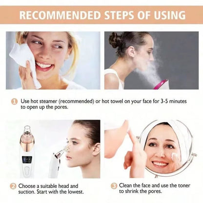 Electric Pore Cleaner & Blackhead Remover – Deep Cleansing Facial Vacuum Tool - Bare Radiance Skin and Beauty