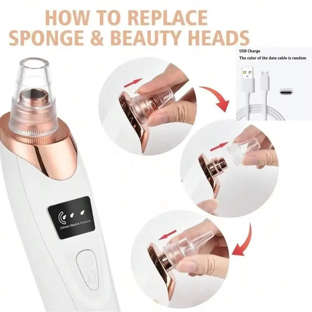 Electric Pore Cleaner & Blackhead Remover – Deep Cleansing Facial Vacuum Tool - Bare Radiance Skin and Beauty