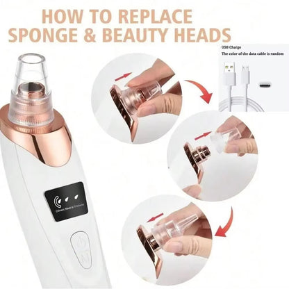 Electric Pore Cleaner & Blackhead Remover – Deep Cleansing Facial Vacuum Tool - Bare Radiance Skin and Beauty