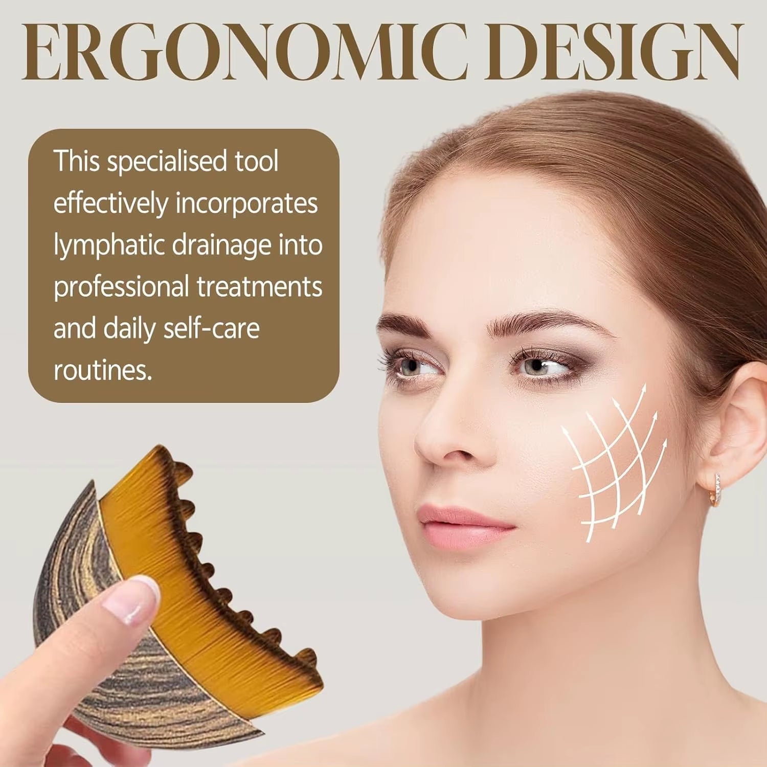 Lymphatic Contour Face Brush – Facial Sculpting & Puffiness - Bare Radiance Skin and Beauty