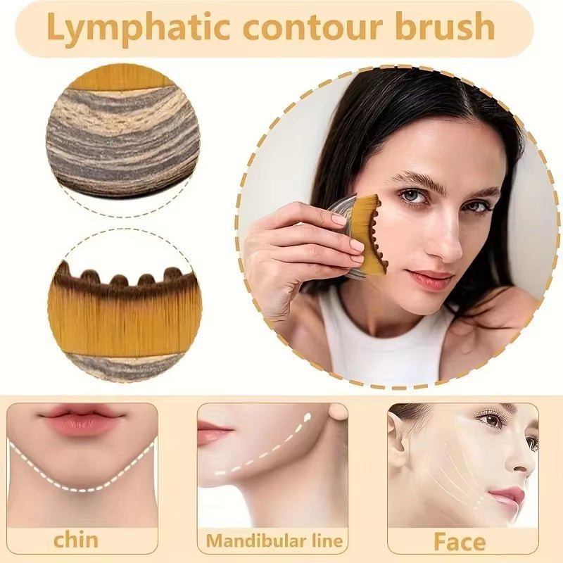 Lymphatic Contour Face Brush – Facial Sculpting & Puffiness - Bare Radiance Skin and Beauty
