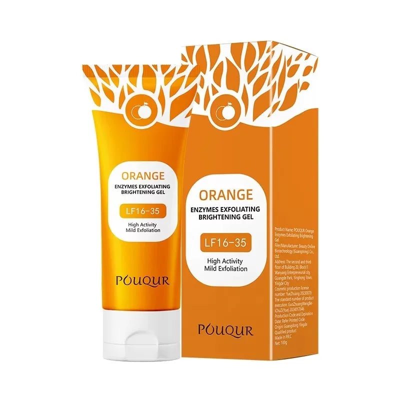Orange Facial Exfoliating Gel – Deep Moisturizing & Gentle Pore Cleansing Scrub - Bare Radiance Skin and Beauty